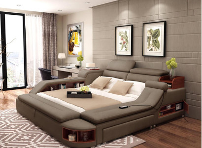Multifunction Bed Double Beds Modern Bed frame Beds 180x200cm